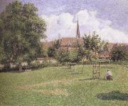 Camille Pissarro The House of the Deaf Woman and the Belfry at Eragny oil on canvas